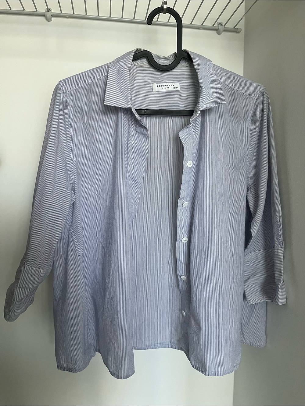 Equipment Light Blue Pinstripe Women’s Button Down Shirt